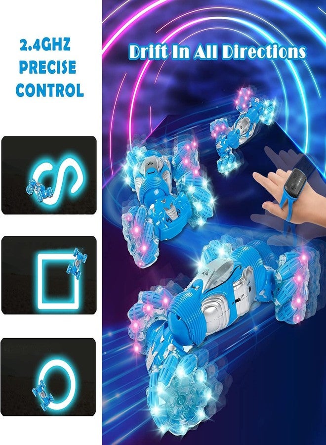 BEMITON Boys Aged 6-12 Birthday Gift Ideas- Gesture Sensing RC Stunt Car Toy for Kids, Hand-Controlled 2.4Ghz Remote Control Twist Cars, 4WD All-Terrain Off-Road Vehicle - Image 2